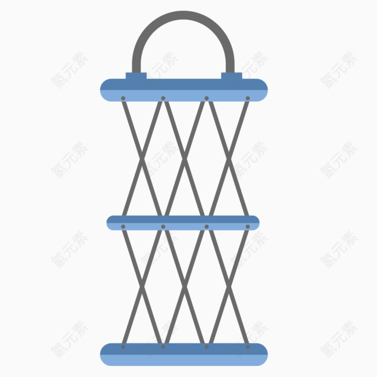 矢量卡通钓鱼防护栏