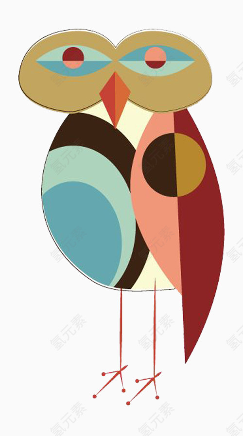 彩色猫头鹰