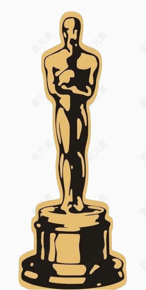 简约奥斯卡小金人图形