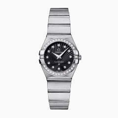 欧米茄磨砂镶钻石英女表