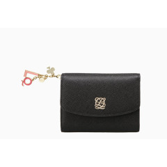 瑞克朵丝牛皮女士三折短钱夹