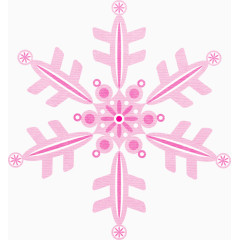 粉色雪花装饰素材