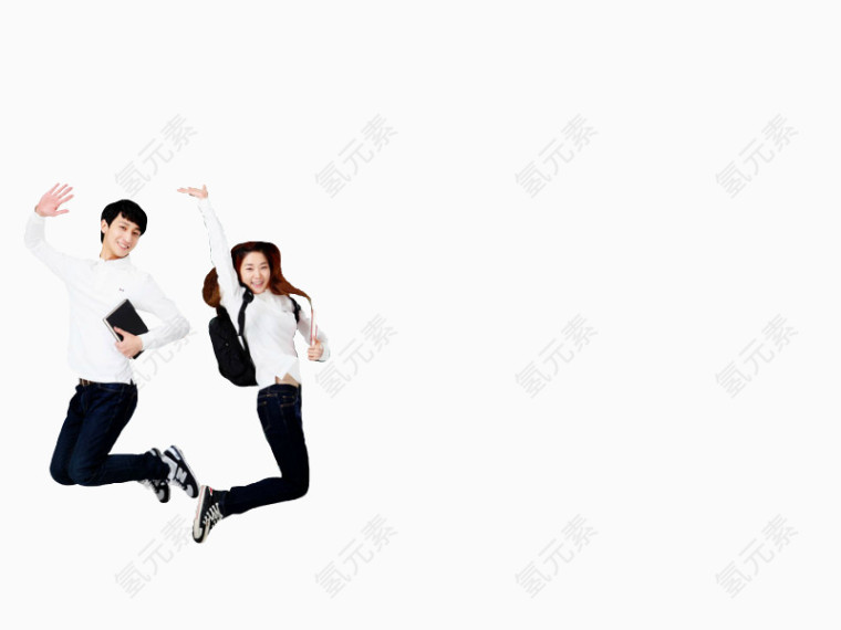 学生放学教育教师跳起