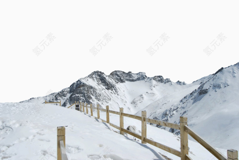 达古冰川风景图