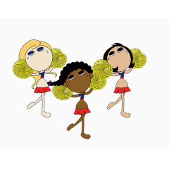 可爱啦啦队女孩