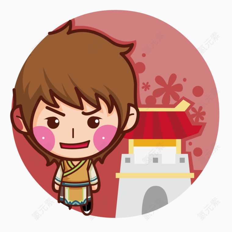 中国古代建筑与古风人物