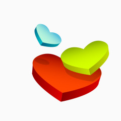 彩色心形背景图片