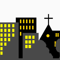 黑夜中的建筑物