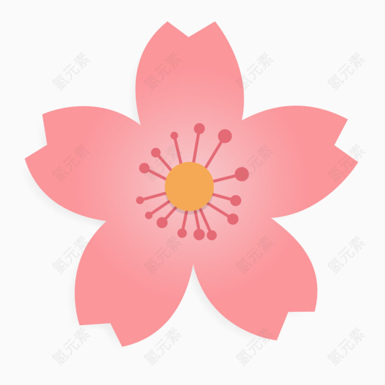 樱花插画免抠图标