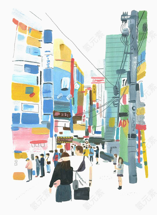 手绘城市
