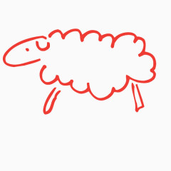 简笔画绵羊