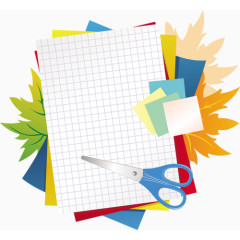 学习用品叶子底纹