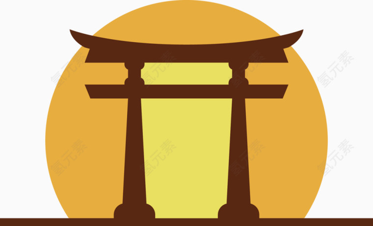 日式扁平古建筑