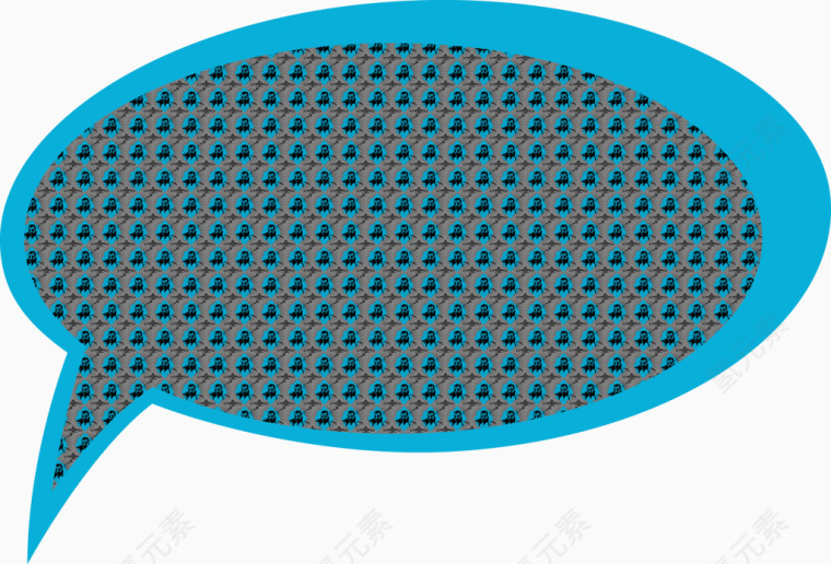 蓝色对话框矢量图