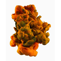 橘黄色烟雾特效