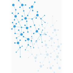 蓝色原子结构背景素材