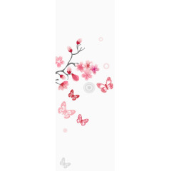 矢量图日式樱花花纹