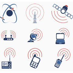 一组无线电通讯图标
