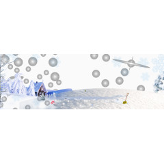 大雪纷飞的雪景