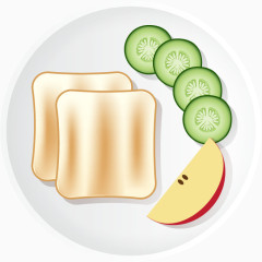 扁平化卡通美食早餐