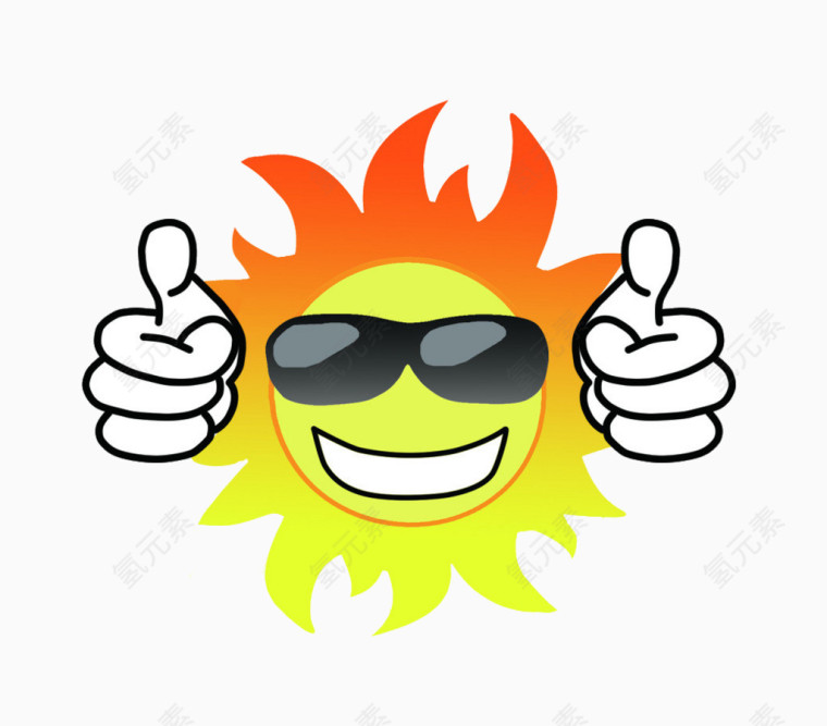 太阳带墨镜