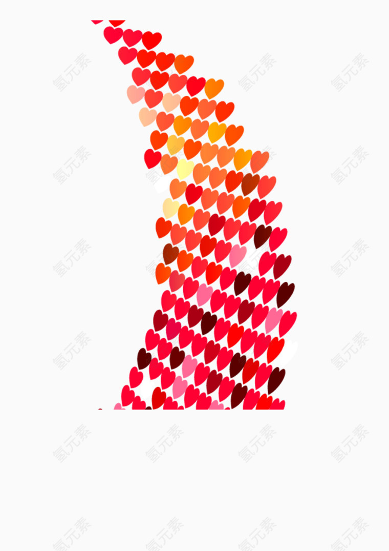 科技线型爱心装饰