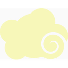 矢量创意设计浅黄色云状图