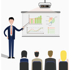 矢量手绘扁平人物讲解