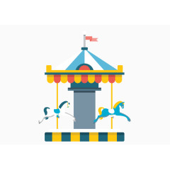 旋转木马扁平化游乐场