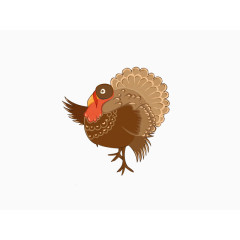 黄色卡通色块公鸡免抠PNG素材