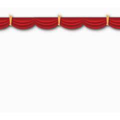 红色彩带帷幔装饰