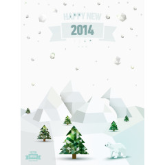 创意冬季雪景海报矢量素材