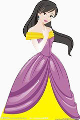 卡通公主人物图案