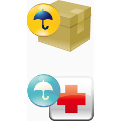 矢量创意设计个人医疗和货物保险图