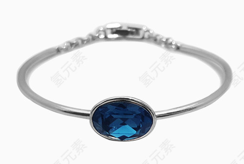 蓝色钻石手链