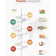 矢量商业时间轴素材