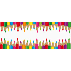 彩色铅笔装饰边框