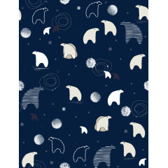 北极熊雪花矢量背景底纹素材