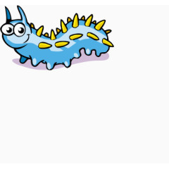 卡通毛毛虫蓝宝