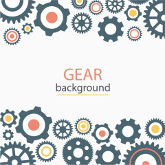 矢量齿轮装饰图案