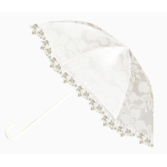 白色蕾丝花边雨伞素材