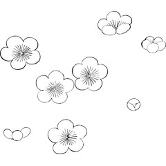 日本风格花草矢量素材