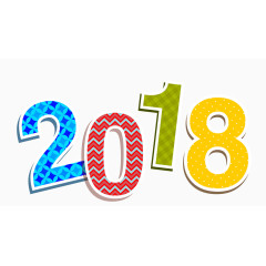 矢量2018卡通文字
