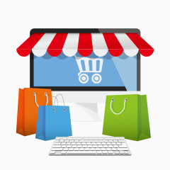 矢量网络购物示意图