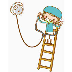 矢量助听器男孩