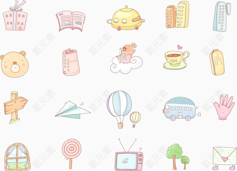 可爱母婴童装装饰元素合集