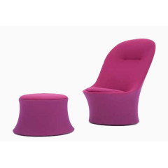 紫色靠背小沙发