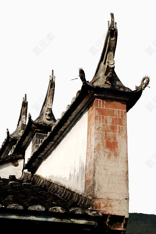 马头墙设计装饰建筑素材