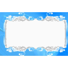 海蓝色视频框素材