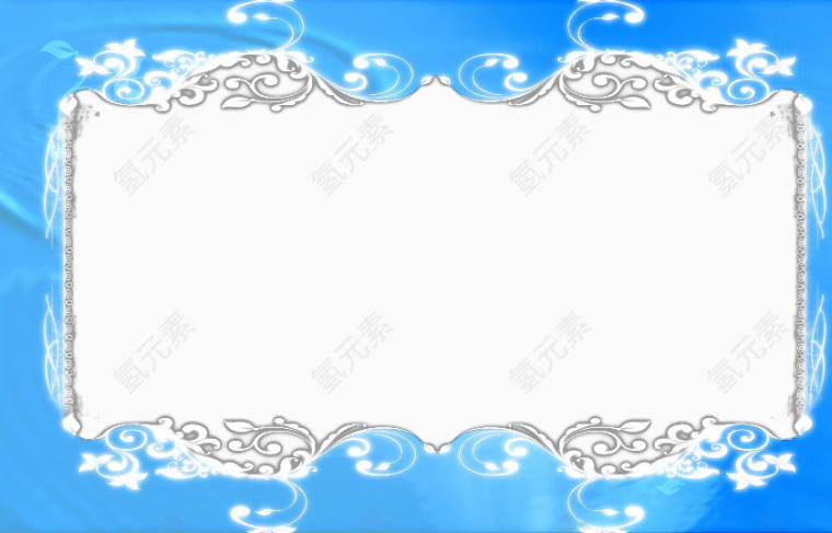 海蓝色视频框素材
